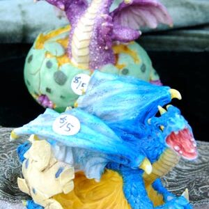 FG2 Purple Dragon Egg 4.5" FG3 Blue Dragon Egg 4"